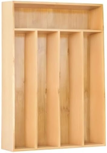 Besilord Bamboo Organizer filled with flatware