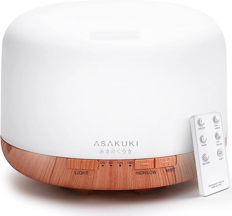 ASAKUKI 500ml Diffuser with LED lights on