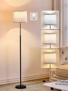 Hikczc 60 inch Modern LED Floor Lamp in living room
