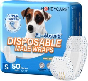 All-Absorb Male Dog Wraps 50 count pack