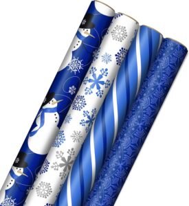 Blue Holiday Wrapping Paper