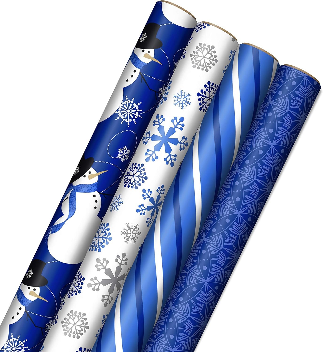 Blue Holiday Wrapping Paper