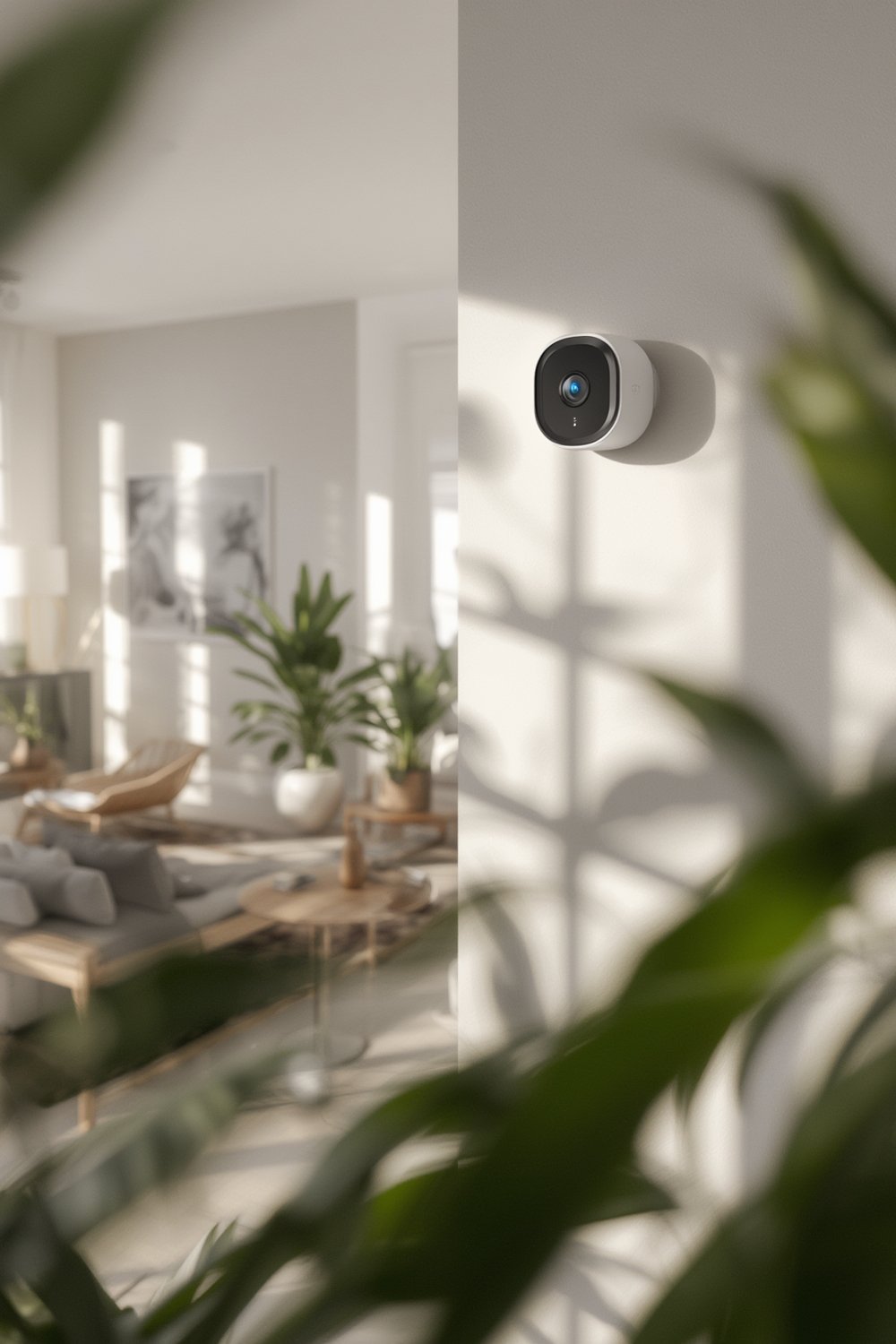 tapo c100 security camera in living room